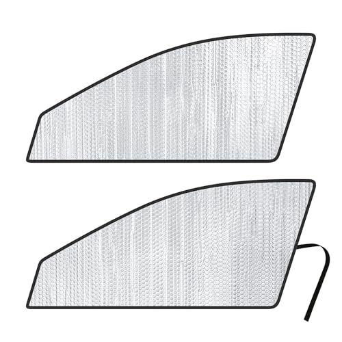 Side Window Front Seat Reflective Sunshade Custom Fit for 2009 2010 2011 2012 2013 2014 2015 Honda Pilot SUV, LX, EX, Touring (Set of 2)
