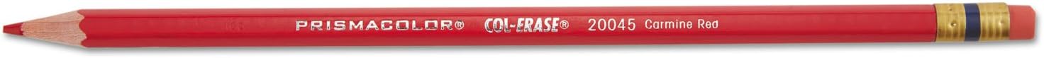 2 DOZEN: Prismacolor Col-Erase Erasable Colored Pencil Carmine Red