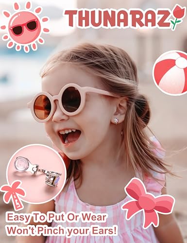 Thunaraz 10 Pairs Clip on Stud Earrings Non Pierced Butterfly Flower Pearl CZ Clip on Earring for Girls Women Hypoallergenic Non Pierced Earrings Set for Girls2