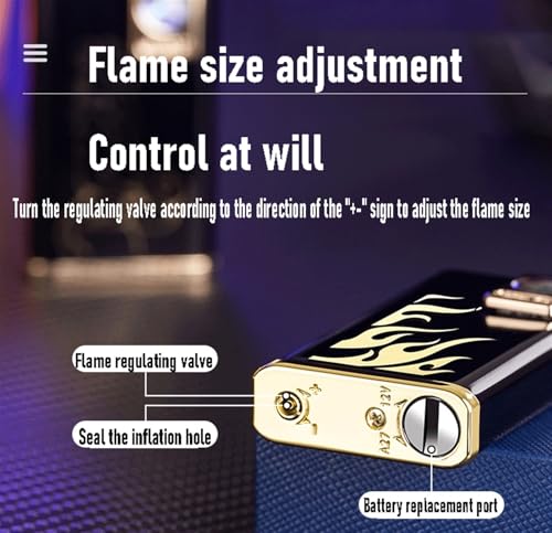 Encendedor de llama abierta con butano y diseño silencioso miniatura 5