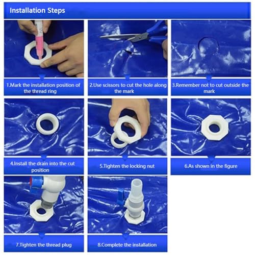 Estanque de lona plegable portátil para riego de jardines de 5m 8