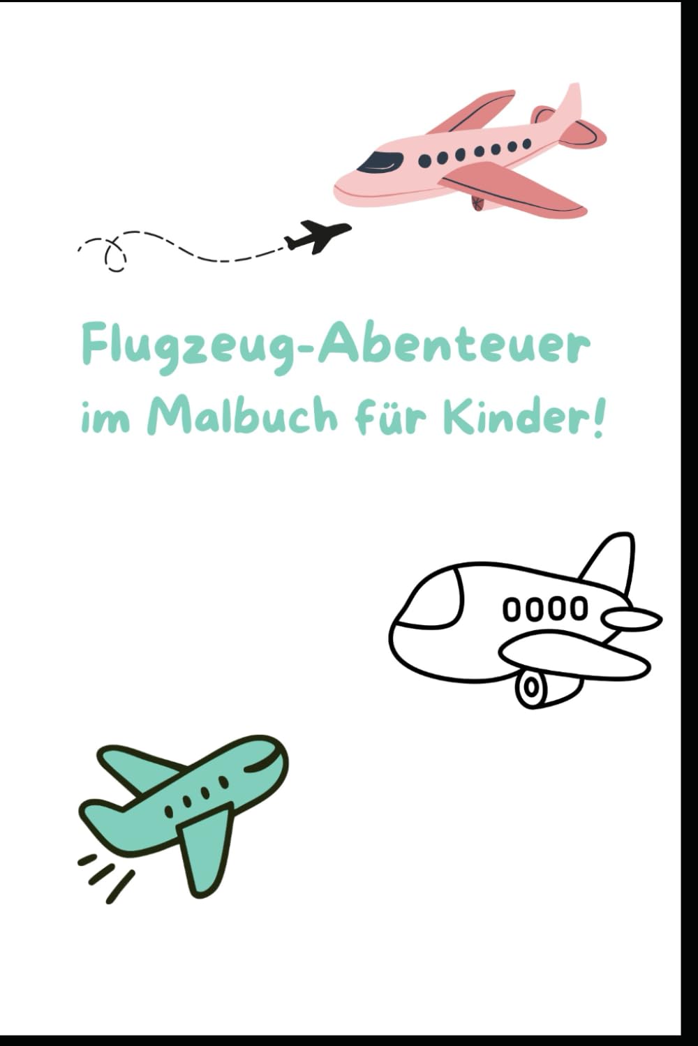 Flugzeug Abenteuer im Malbuch für Kinder