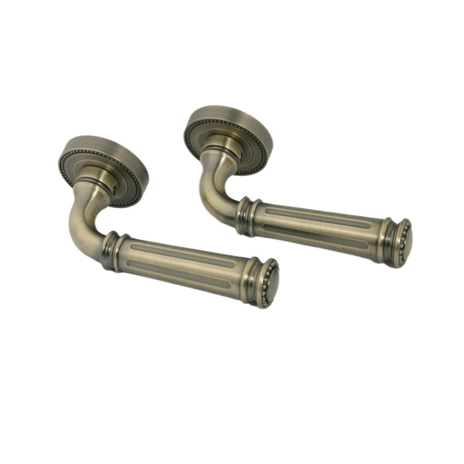 Poignée de porte en bois avec serrure magnétique fendue bronze brossé FT28