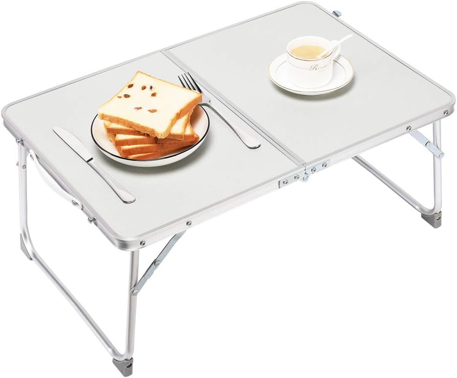 Tinxs Portable Foldable Desk Table Stand Bed Tray For PC Laptop Notebook (White)