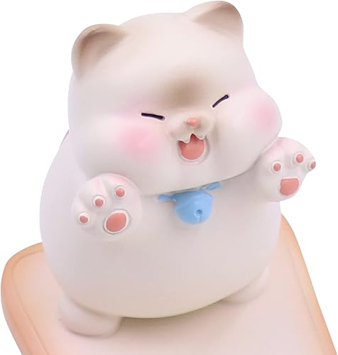 Miniatura 6 de Amamcy Lindo gato teléfono móvil soporte de madera Smartphone escritorio titular para todos los teléfonos móviles Animal teléfono soporte escritorio