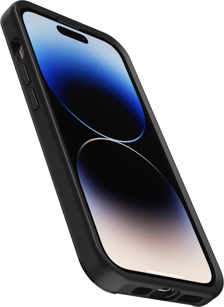 OtterBox Symmetry Series+ iPhone 14 Pro Case Rebel Black, - Non-Retail Packaging - Apple Phonecase, Ultra Slim, Raised Screen Bumper, Strong MagSafe Wireless Charging Compatible
