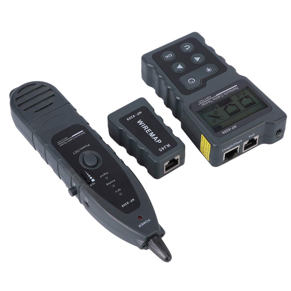 Netzwerkkabeltester, industrieller Kabeltester, LAN-Netzwerkkabelsuchsensor, NF-8209 ABS mit Kopfhörer für den industriellen Einsatz