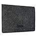 Price comparison product image KANVASA Felt Laptop Sleeve 15 15.6 Inch Anthracite - Premium Notebook Ultrabook Bag With Black Leather Attachment - Case For Samsung ASUS Acer Lenovo HP Dell & more - Soft Protection For Your Device