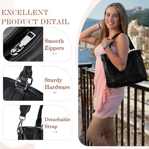 VX VONXURY Handbags for Women Hobo Bag PU Leather Shoulder Bag with Adjustable Shoulder Strap Fashion Crossbody Bag3