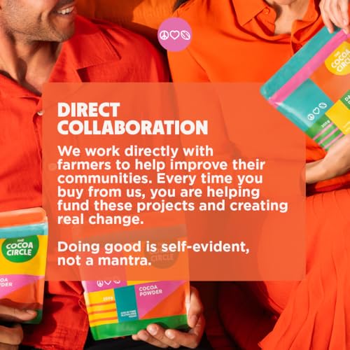 Cocoa Circle Rohkakao Pulver – 250 g, ungesüßtes Kakaopulver (Backkakao) – reich an Antioxidantien & Mineralien – keto, zuckerfrei, low-carb, ideal fürs Backen & heiße Schokolade
