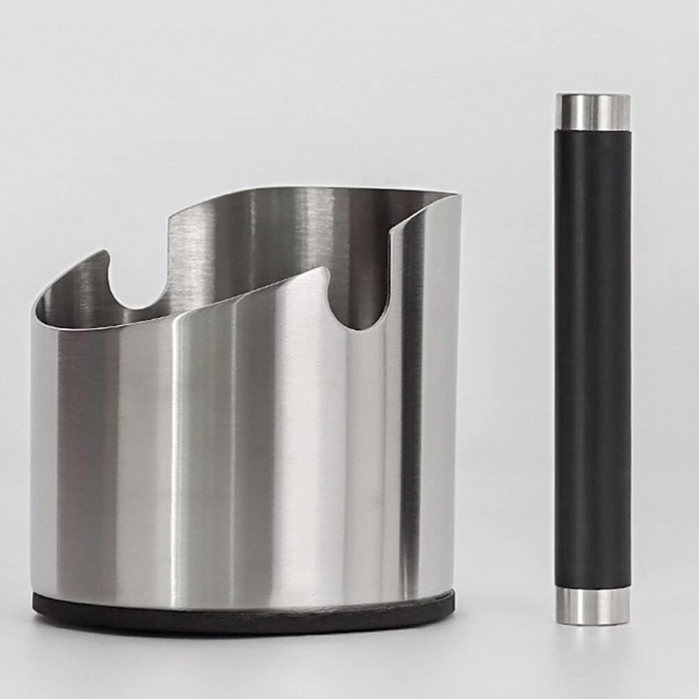 Coffee Grounds Bin for Espresso Machine Stainless Steel Storage Holder Easy Clean Design