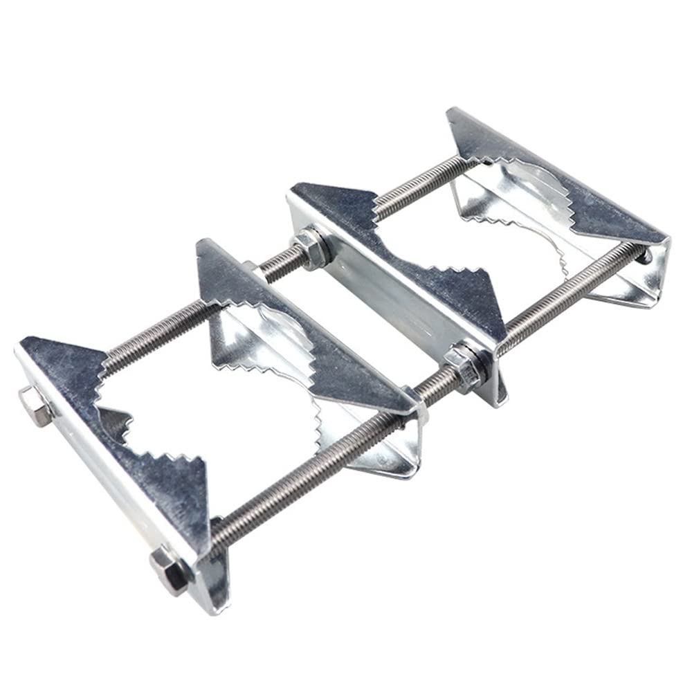 Lot de 3 Pinces de Mât à Double Antenne Bloc de Mâchoire en V Boulons de 5,5 Pouces, Support de Support de Kit de PôLe à Poteau Robuste Antirouille