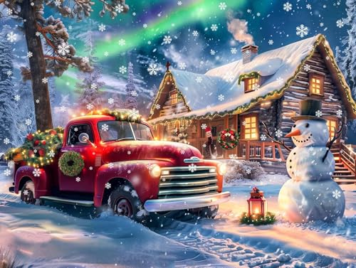 Christmas Puzzles for Adults 1000 Piece-Christmas Snowy Night jigsaw puzzle adults 1000 piece puzzle 2024 Christmas 1000 jigsaw puzzles for adults