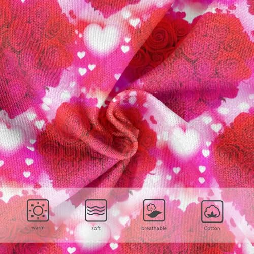 Joisal Heart Shaped Red Roses Valentine Little Girl Panties Toddler Girls Underwear Cotton Pattern Undies Kids Briefs 2t3