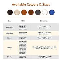 Amazon Basics Mikrofaser Spannbettlaken, 100% Polyester, Weich und Atmungsaktiv, 90cm x 190cm x 30cm, Beige – Ansicht 5