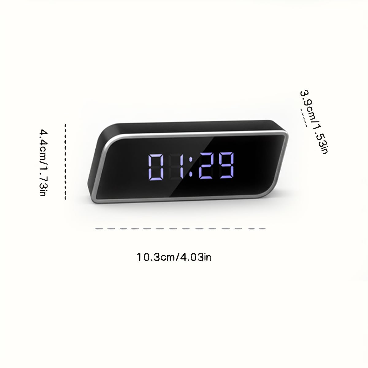 Multifunktionale 4K-Uhrkamera mit Nachtsicht, WiFi & AP-Hotspot, App-Fernansicht, Bewegungserkennung, 2600 mAh lange Akkulaufzeit, Smart Clock für Innen, kein Audio