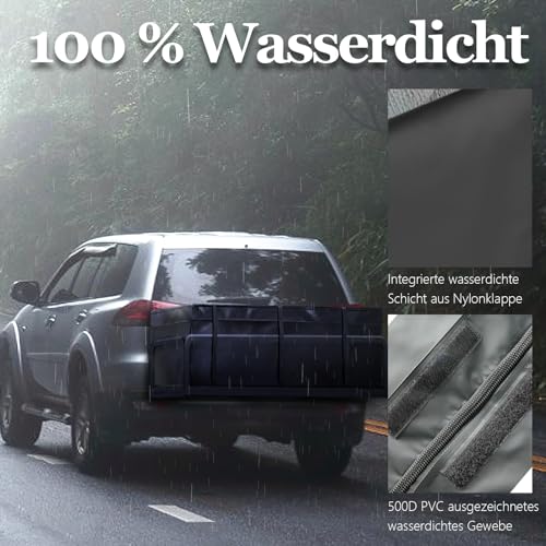 Signstek Heckbox für Anhängerkupplung Auto Hintere Erweiterbare Gepäcktasche - wasserdichte, haltbare und weiche Transporttasche 417 L, 500 D PVC Tarpulin, für Familie, Outdoor, Wochenendausflug usw.