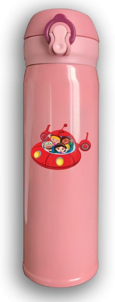NYCOPI MICJP Vacuum Insulated 16 Ounce Bottle Little Einsteins Rocket Best Stainless Steel Thermos Bottle - Design For Sports & Outdoors Activities - Keeps Cold And Hot, White