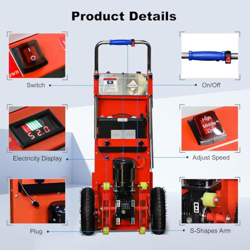 Carretilla eléctrica pesada para escaleras 881 lbs miniatura 3