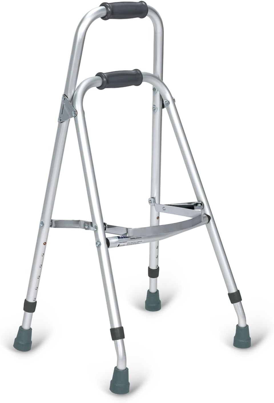 KosmoCare Premium Imported Light weight Aluminum Height Adjustable Folding Side-Style Hemi Walker - Silver