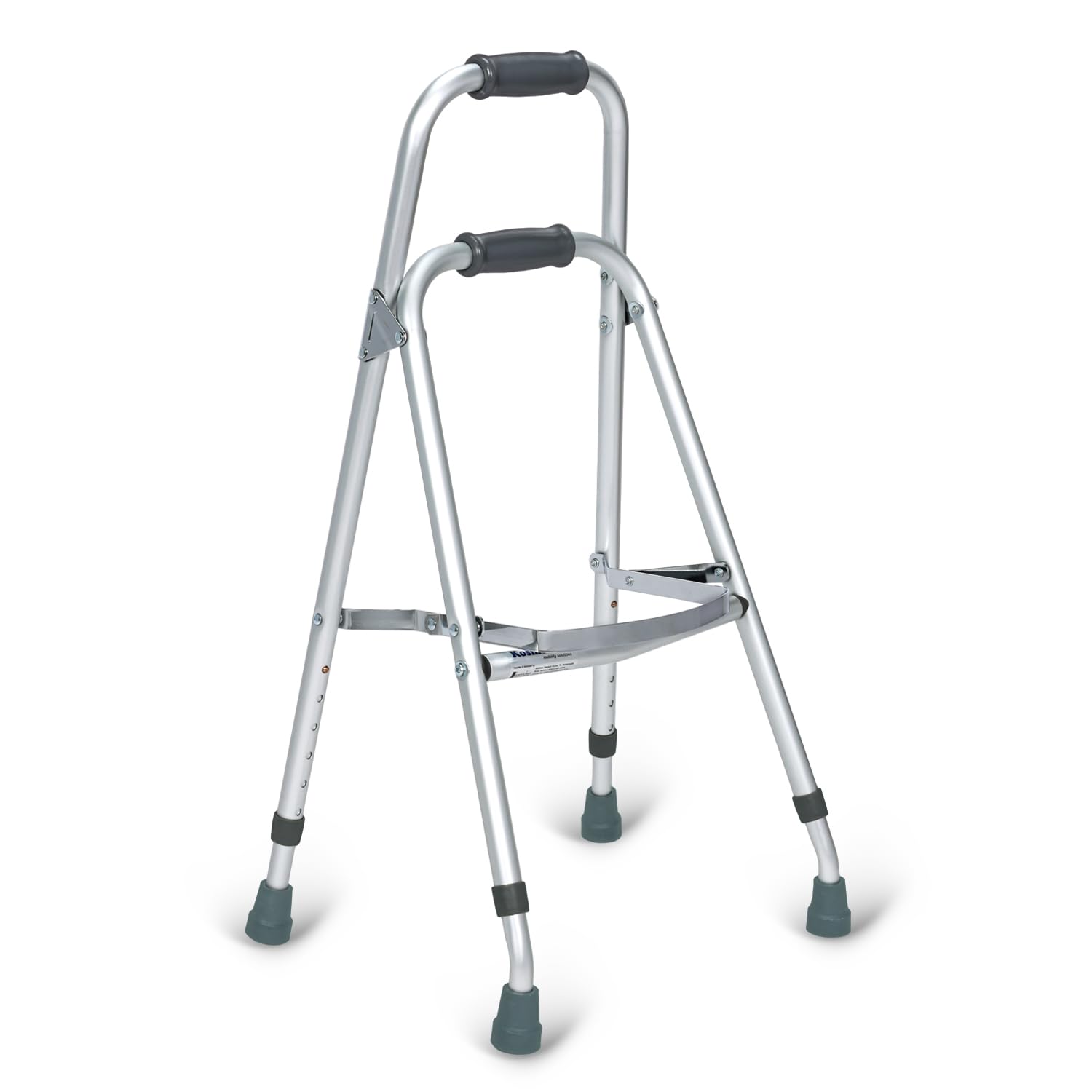 KosmoCare Premium Imported Light weight Aluminum Height Adjustable Folding Side-Style Hemi Walker - Silver-image-6