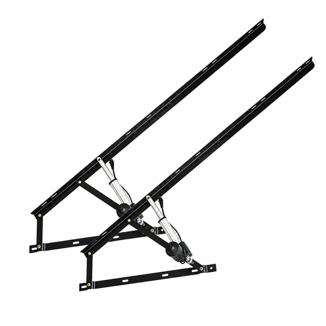 Fascination Electric Bed Storage Lift Mechanism with Remote Control 500kg Weight Capacity 150cm Length 1 Pair Black-image-10