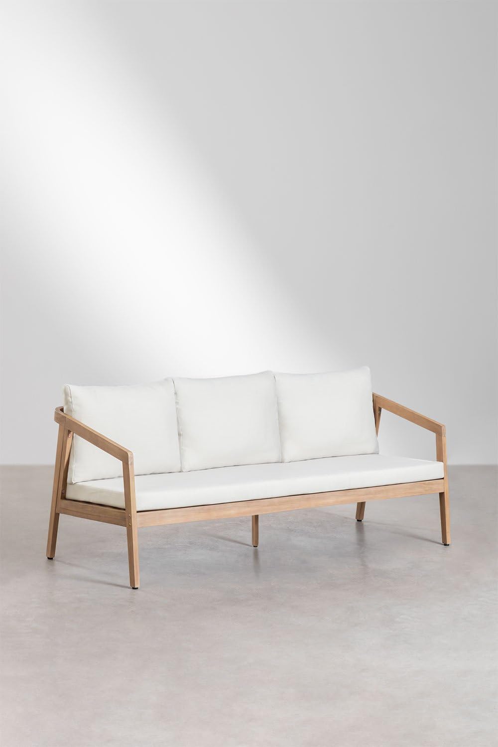 SKLUM Canapé 3 Places en Bois d'acacia Kaela Brun Acacia