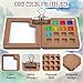 Walnut Wood Mini Watercolor Paint Set-24 Color Pocket Watercolor Set with Brush, Sketchbook and Towel, Complete Portable Watercolor Kit for Artists, Beginners, Students and Urban Sketching (15 Grids)