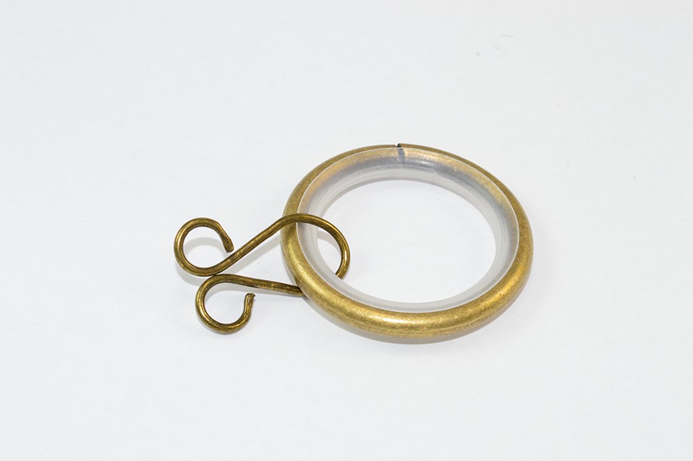 20 x Silent Curtain Rod Rings Loose Eye Antique Effect ID 25mm - OD 32mm