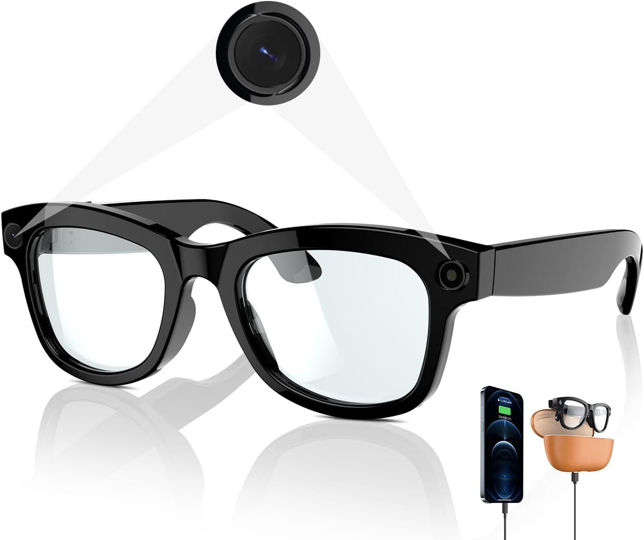 小型ビデオカメラ内蔵スマートグラス VloGlasses あなたの