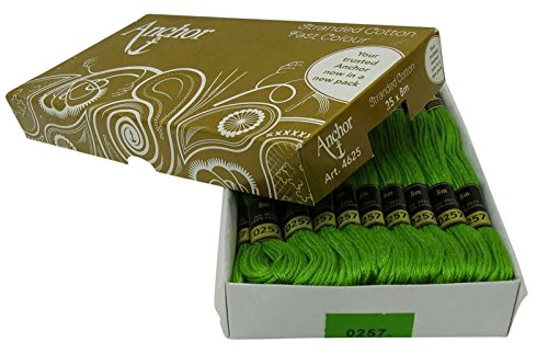 Image of Cross Stitch Hand Embroidery Thread Stranded Cotton Craft Sewing Floss 25 Skeins-Shamrock Green