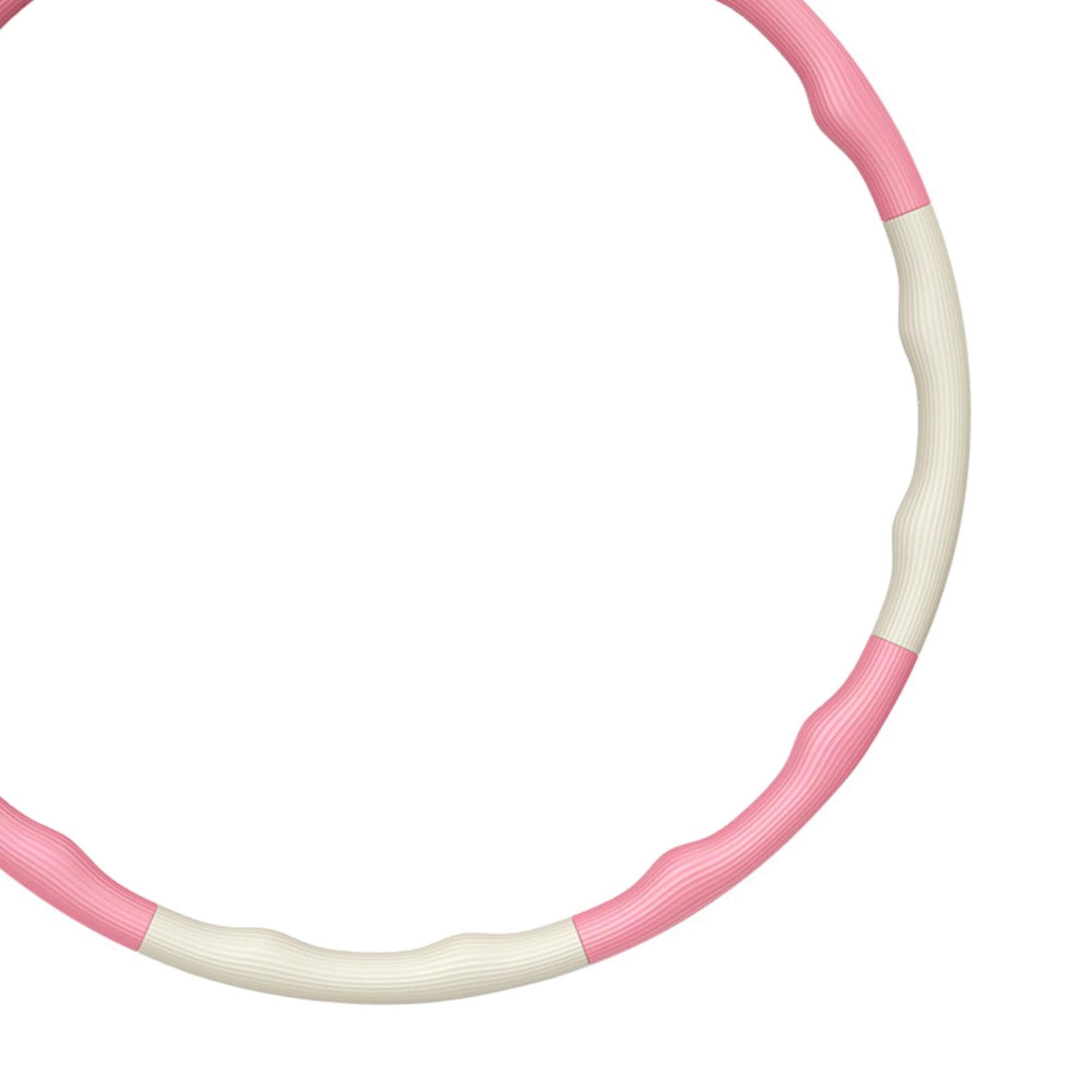 CALANDIS™ Weighted Fitness Hoop Training Comfortable Exercise Hoop for Travel Home Gym Pink and White | Abdominal Exercisers | Fitness Equipment & Gear | Fitness, Running & Yoga-image-25