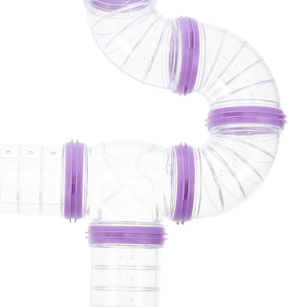 Toddmomy 16 Tubos para Jaula De Hámster Juego De Túneles De Bricolaje Transparente 5.90X2.36X2.36In Conectores Resistentes para Actividades De Hámster Interior Y Exterior