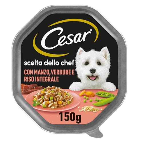 Cesar Scelta Dello Chef Manzo alla Griglia con Riso Integrale e Verdure, Misto, 150 g (Confezione da 14)