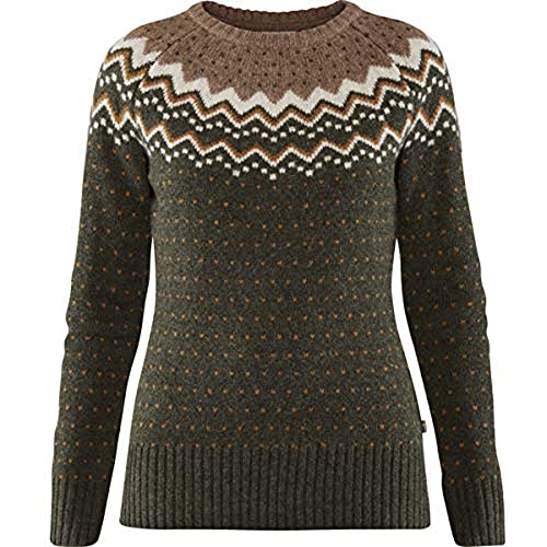 Fjallraven Damen Övik Knit Sweater Sweatshirt, Deep Forest, L EU