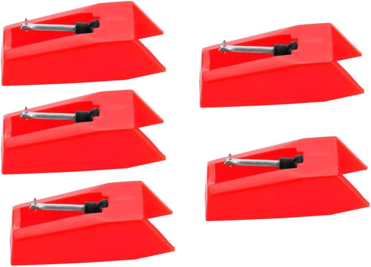 5 Pcs Diamond Stylus Ceramic Replacement Phonograph Record Player Turntable Needle