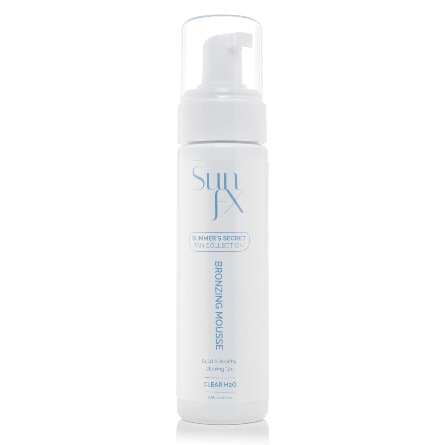 SunFX Ultra Deluxe Self Tanning Bronzing Mousse | Clear H20 | Enriched with Aloe Vera and Coconut 7.6 fl oz