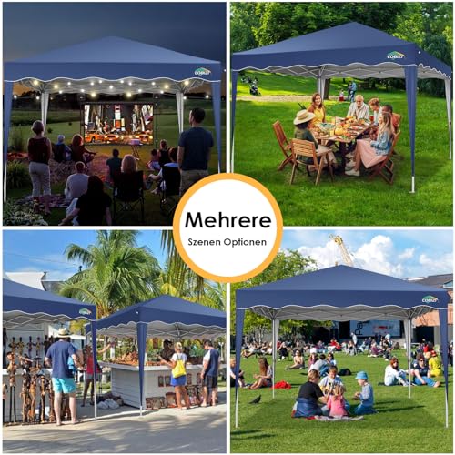 Image of COBIZI 9x9 Pop Up, Canopy Tent 10x10 for Parties, Backyard, Commercial, Waterproof and Portable Instant Shelter UV50+ Outdoor Canopy Gazebo