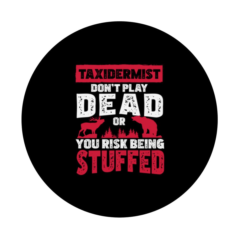Don't Play Dead Roadkill Funny Taxidermy Professional PopSockets Swappable PopGrip, Black - Image 3