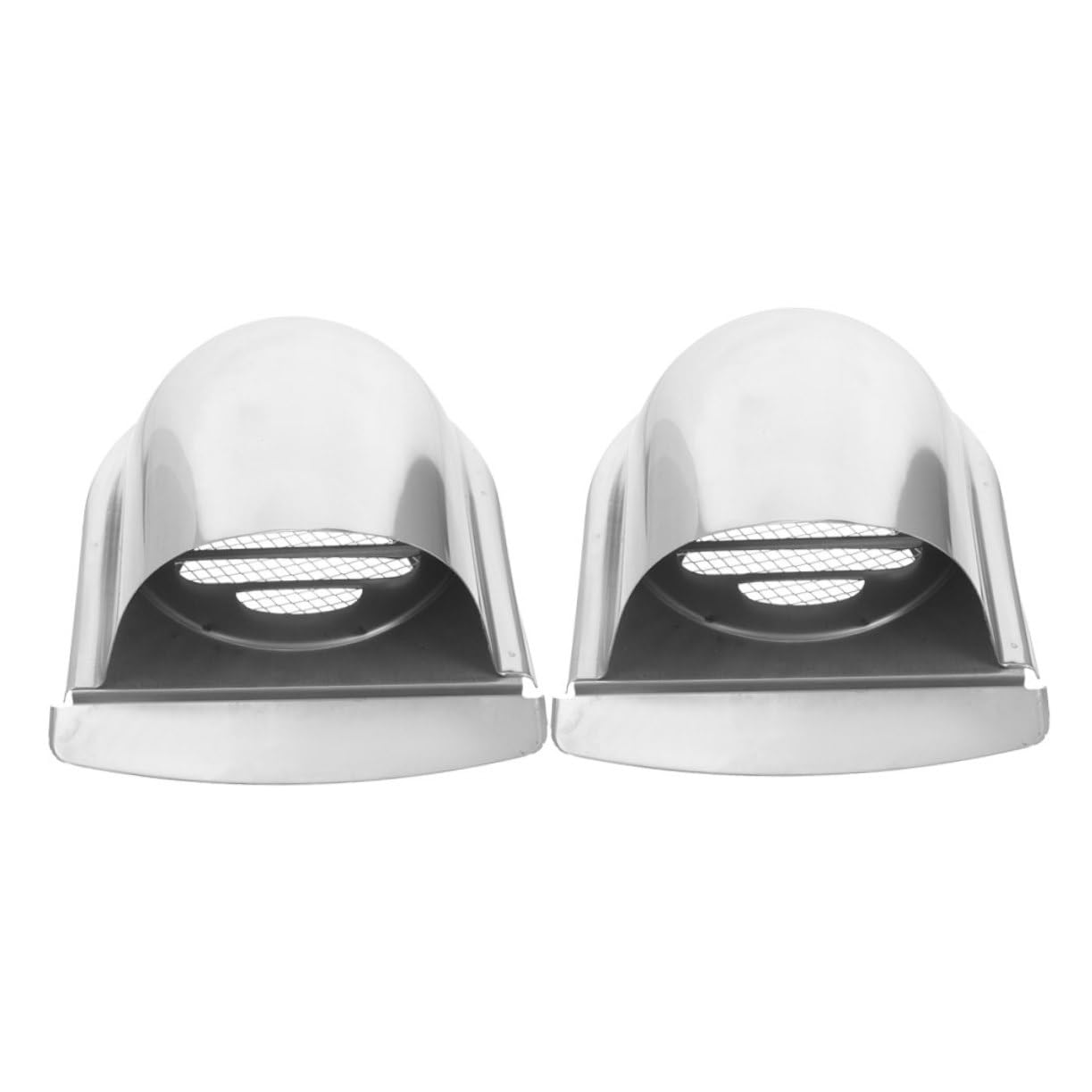 KGLHJDY Angoily 2pcs Stainless Steel Rain Hood Chimney Flue Cowl Vent Cap for Fireplace Exterior Wall Use Rainproof Windproof