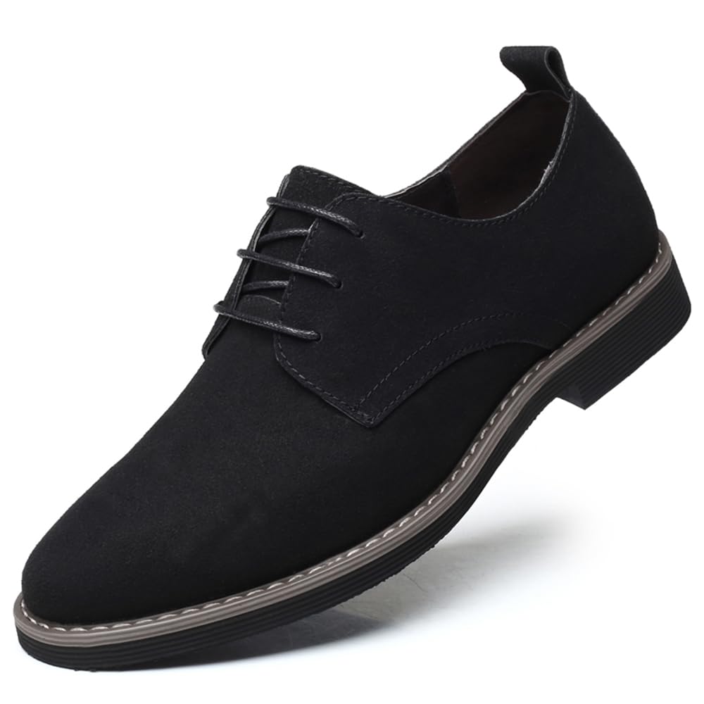 Mens Suede Shoes Dress Shoes Classic Oxfords Business Casual Lace Up Derbys Shoes