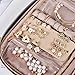 NISHEL Travel Jewelry Case, Holiday Organizer for Necklaces, Earrings, Rings, Bracelets, Watch, Pink