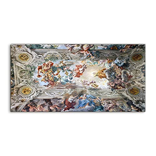 Fresque baroque Italie sur verre trempé Coloray 140x70cm pour s'évader chez soi