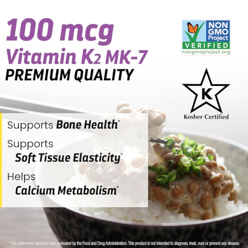 vitamin k2 mk7 with vitamin k2 mk4 3-month supply high-potency k2 vitamin supplement mk-7 for bone health amp cardiovascular health 90 vegan capsules made in the usa