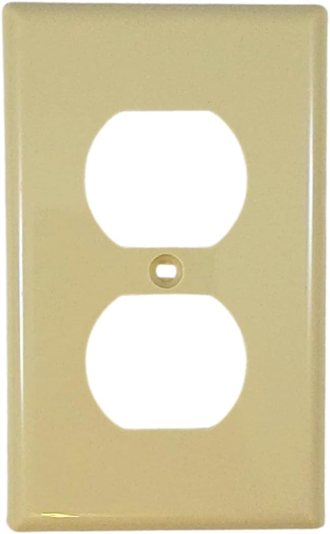 500 PC IVORY 1-GANG DUPLEX RECEPTACLE OUTLET WALL PLATE 40097 OS1008