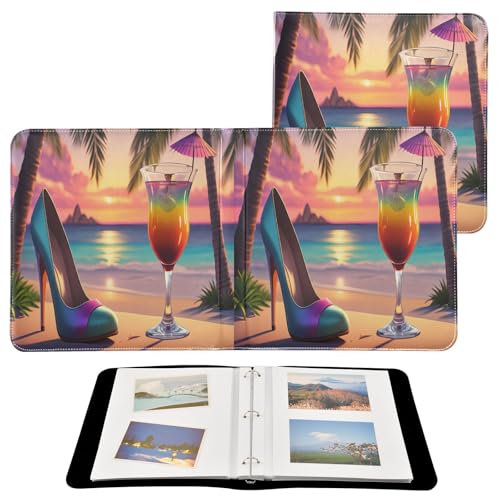 JUMBEAR Álbum de fotos grande autoadhesivo con 20 páginas, álbum de recortes para boda, familia, bebé, vacaciones, cóctel al atardecer