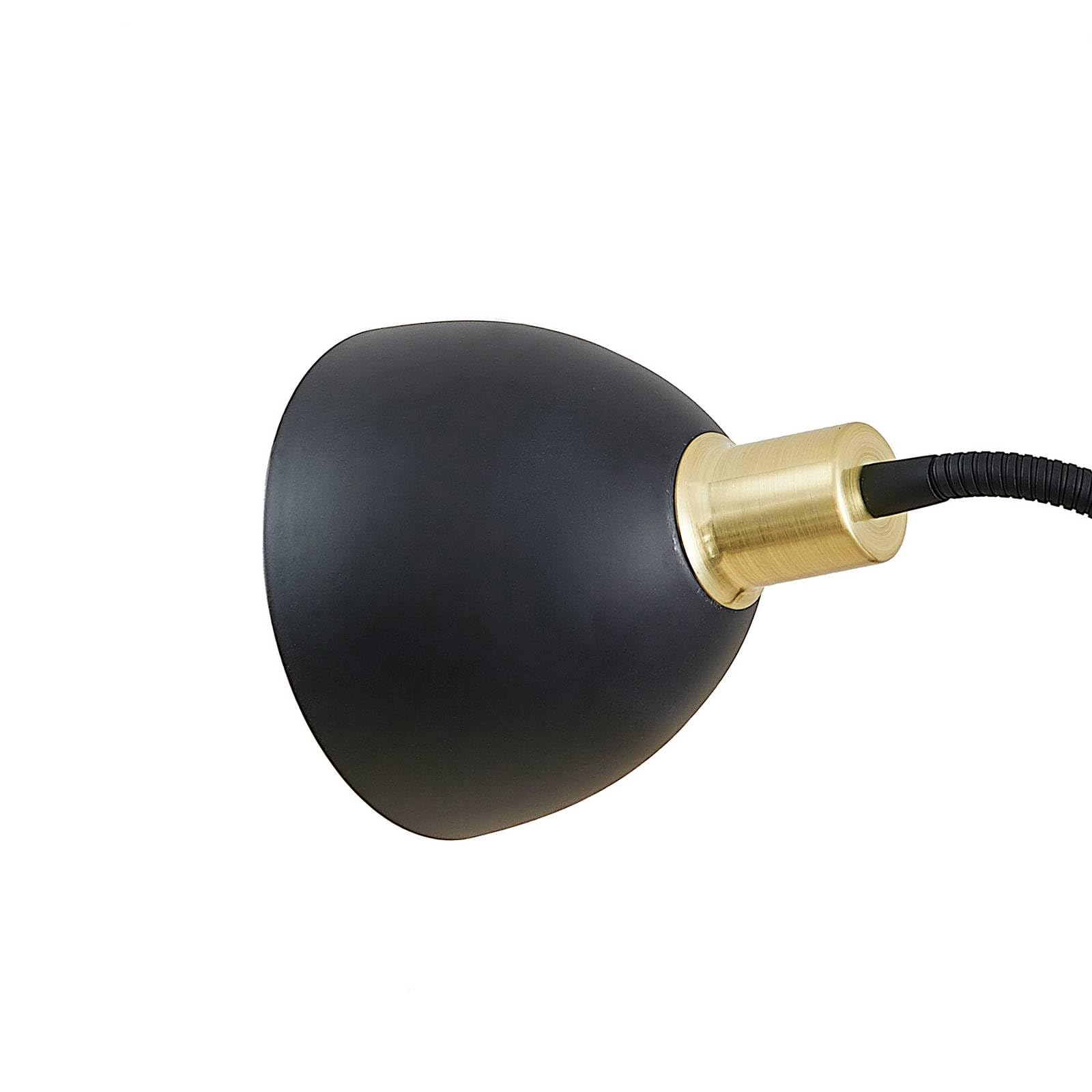 Lindby Lampe à pince Genora (Moderne) en Noir Métal e. a. pour Salon & Salle manger (1 lampe,à E14), poser lampe liseuse