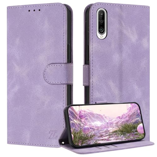 ZONNAVI für Huawei P30 Lite Hülle, [RFID Blocker] PU Lederhülle Schutzhülle mit Kartenfach, Wallet Case Stoßfeste Flip Cover für Huawei P30 Lite Handyhülle (Violett)