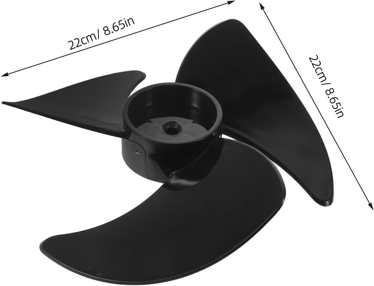 Plastic Fan Blades: 8.66'' Replacement 3-Leaves Blade for Broken Standing/Table/Ceiling Substitution Indoor & Outdoor Electric Fan, 8mm Hole