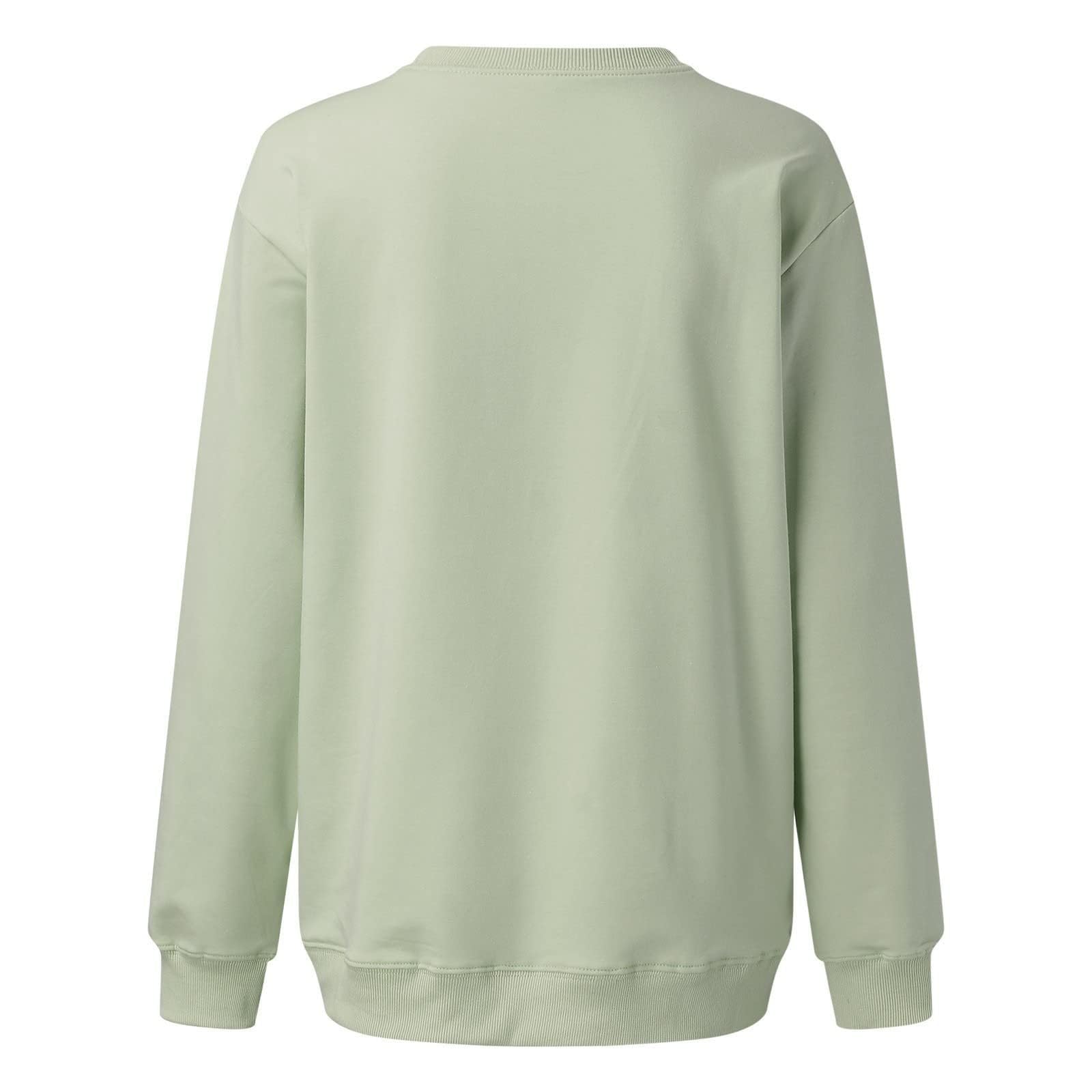 Felpa girocollo leggera da donna, design ampio, in poliestere traspirante, maglione girocollo essenziale per tutti i giorni